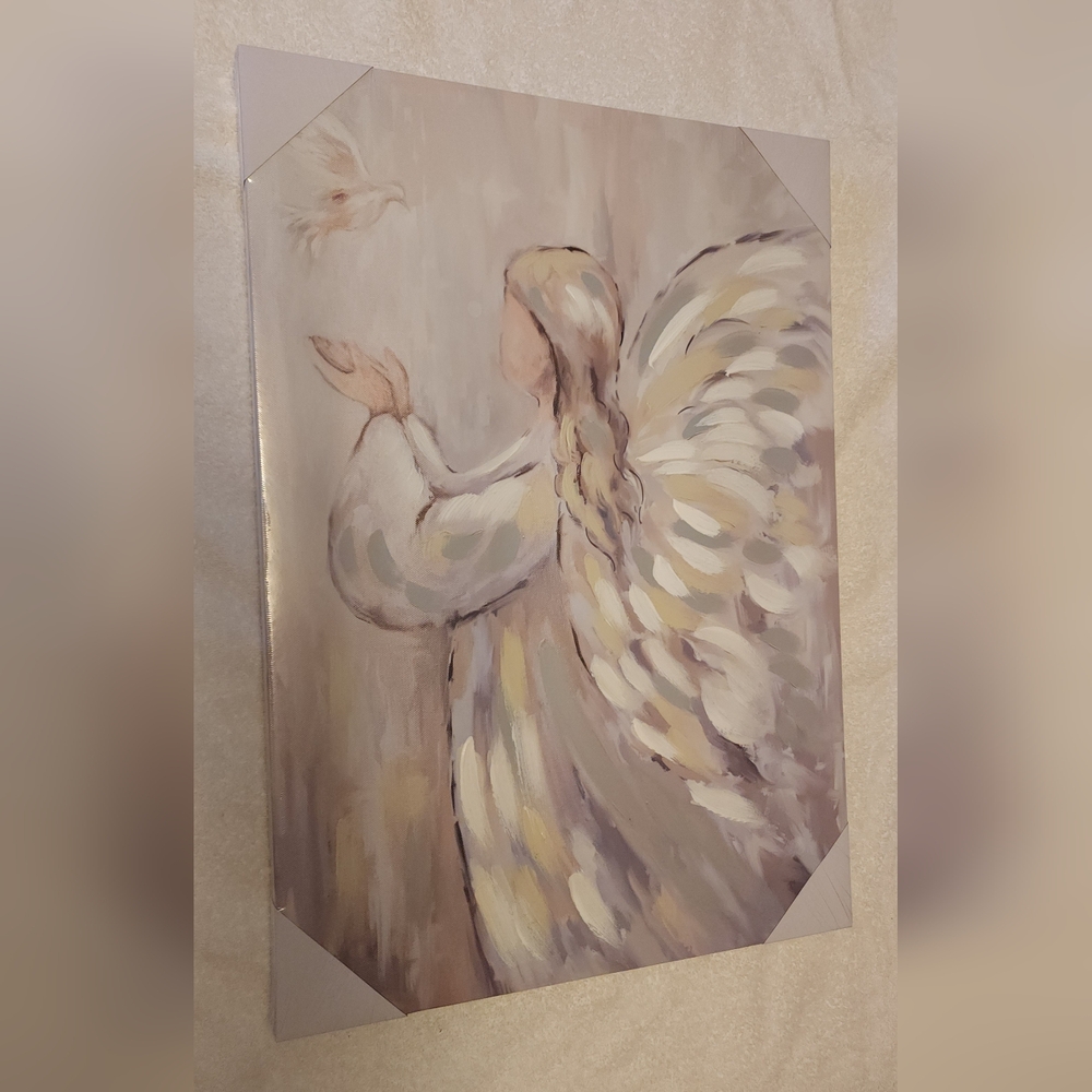 Angel Painting with Dove